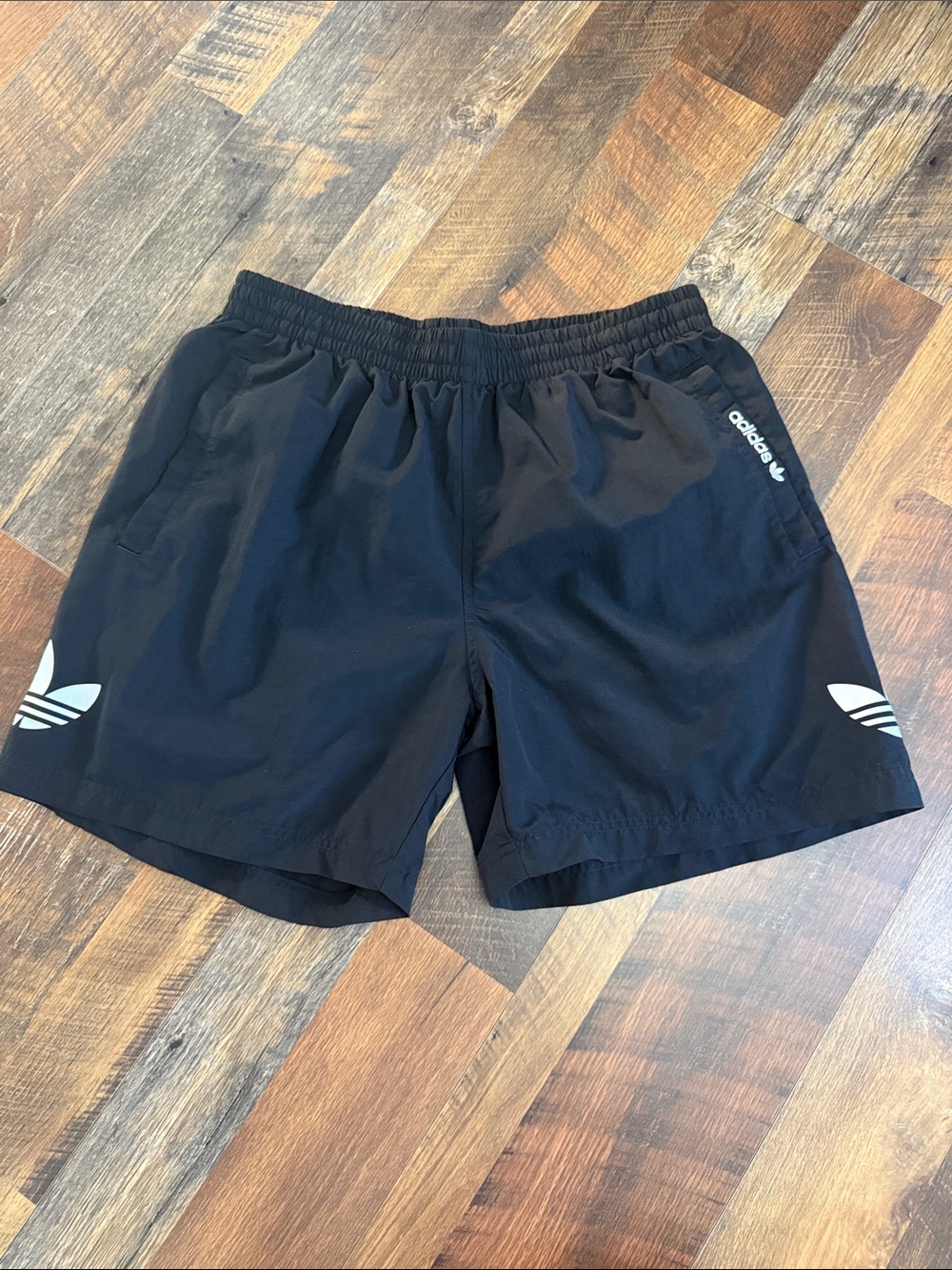 adidas Originals Adicolor Trefoil Swim Shorts Black Men’s Large HT4404